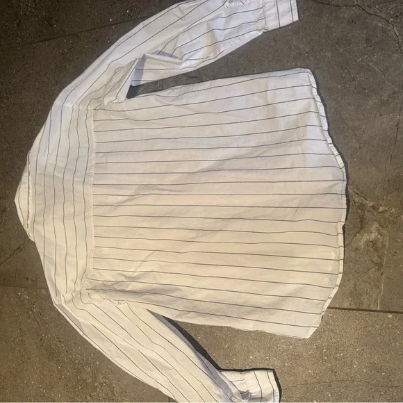 White Striped Button-Down Shirt - Picture 5 of 5